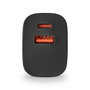 NGS BUD45W Cargador de Pared GaN 45W con USB-C y USB-A, Negro