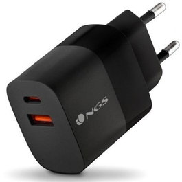 Ngs Bud Cargador de Pared 45W con 1 USB Tipo-C y 1 USB