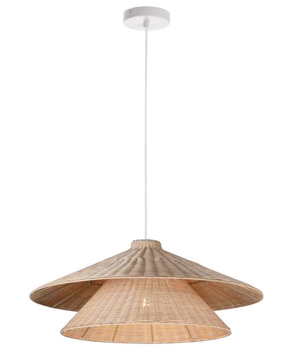 DKD Home Decor Lámpara de Techo de Ratán 80x80x120 Natural Marrón DKD Home Decor Lámpara de Techo de Ratán 80x80x120 Natural Marrón