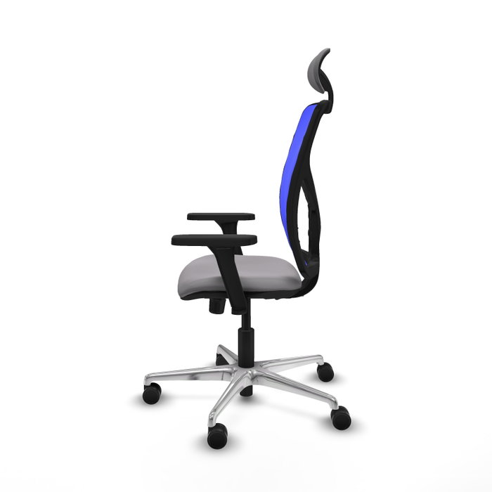 PIQUERAS Y CRESPO Silla de oficina Motilla con Mecanismo Sincro, Gris y Azul