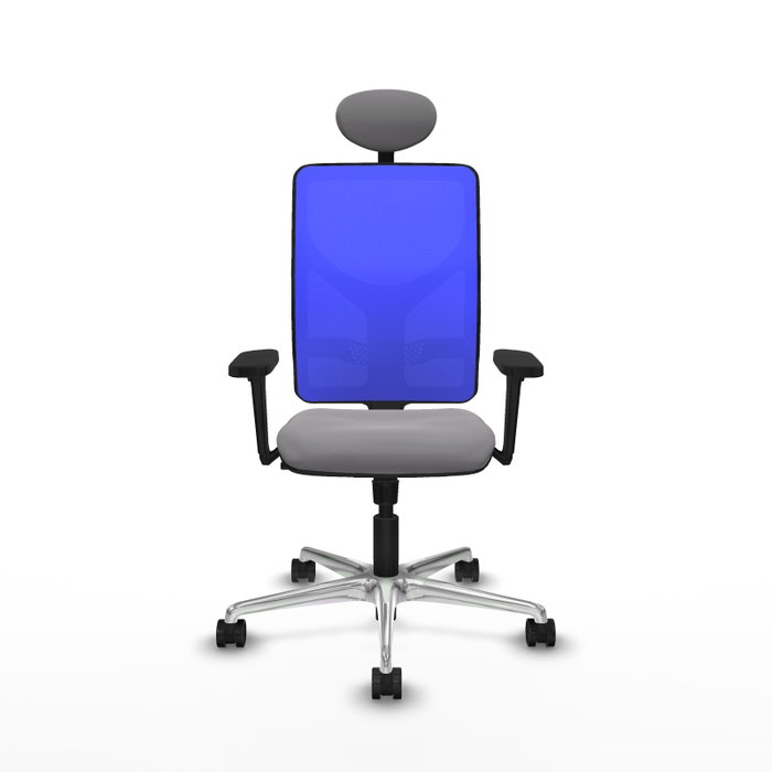 PIQUERAS Y CRESPO Silla de oficina Motilla con Mecanismo Sincro, Gris y Azul