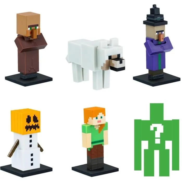 Bandai Minecraft Caja de 6 Figuras Pequeñas - 1 Figura Misteriosa - MIN3701405829070