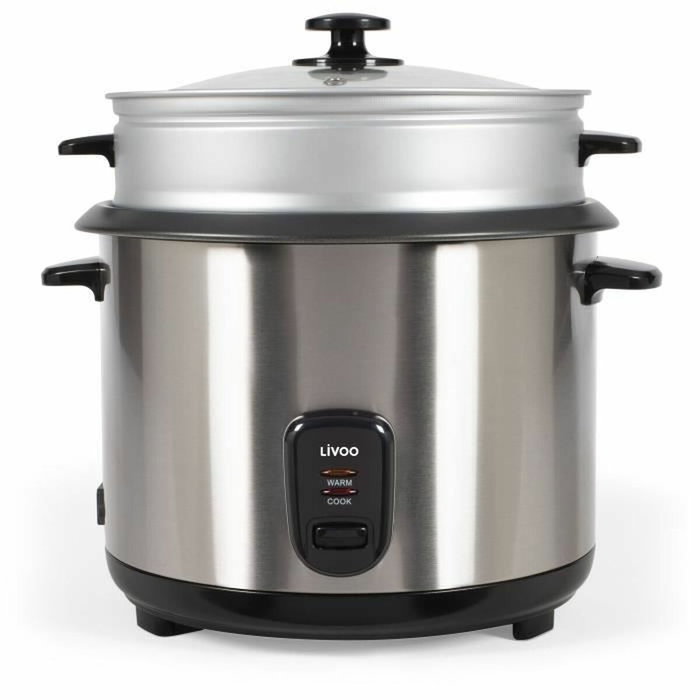 Livoo Olla Arrocera y Vaporera DOC293 de Acero Inoxidable, 2.8L, 1000W Livoo Olla Arrocera y Vaporera DOC293 de Acero Inoxidable, 2.8L, 1000W