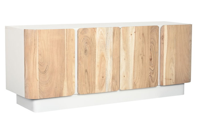 DKD Home Decor Mueble TV Scandi white Natural Blanco 140 x 55 x 40 cm DKD Home Decor Mueble TV Scandi white Natural Blanco 140 x 55 x 40 cm