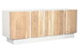 DKD Home Decor Mueble TV Scandi white Natural Blanco 140 x 55 x 40 cm