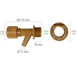 Grifo de plástico para bidón 1/2 con tuerca REF-MINIATURA=400106