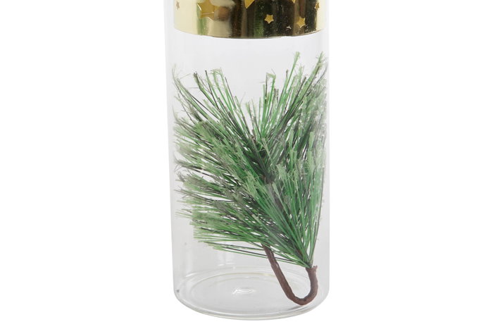 DKD Home Decor Set de 3 Portavelas de Cristal y Metal Dorado con Diseño de Pino DKD Home Decor Set de 3 Portavelas de Cristal y Metal Dorado con Diseño de Pino