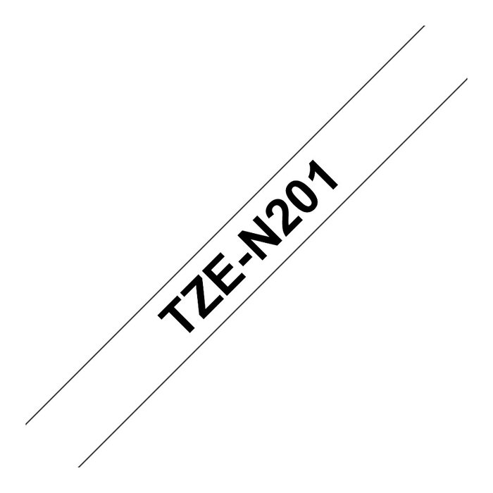 Brother TZe-N201 Cinta No laminada Negro sobre Blanco 3,5mm x 8m Brother TZe-N201 Cinta No laminada Negro sobre Blanco 3,5mm x 8m