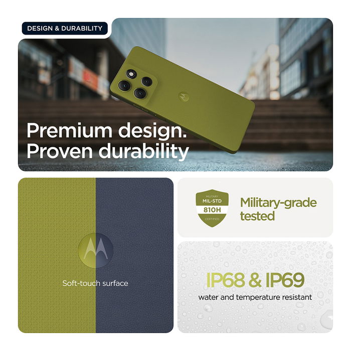 Motorola Moto G86 8GB 256GB 5G 6.67" P-OLED 50MP Android 15 Verde Motorola Moto G86 8GB 256GB 5G 6.67" P-OLED 50MP Android 15 Verde