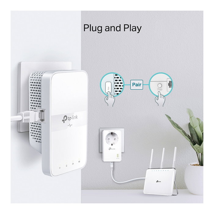 TP-Link TL-WPA7617 KIT Adaptador de red Powerline AC1200 Blanco