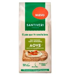SANTIVERI Pan Tostado 100% Integral Aceite de Oliva Virgen Extra 200 Gr
