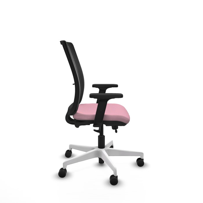 PIQUERAS Y CRESPO Silla de oficina Haches Rosa con Malla Negra PIQUERAS Y CRESPO Silla de oficina Haches Rosa con Malla Negra