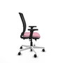 PIQUERAS Y CRESPO Silla de oficina Haches Rosa con Malla Negra