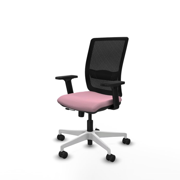 PIQUERAS Y CRESPO Silla de oficina Haches Rosa con Malla Negra PIQUERAS Y CRESPO Silla de oficina Haches Rosa con Malla Negra