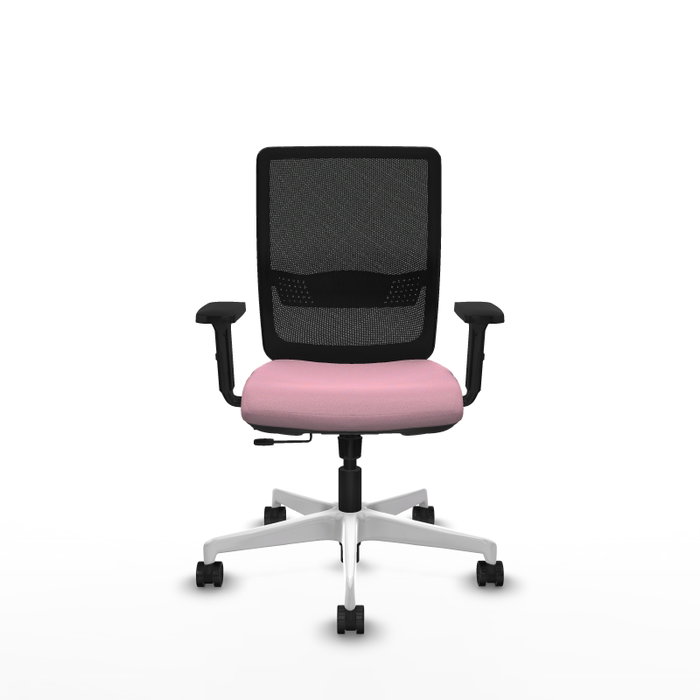 PIQUERAS Y CRESPO Silla de oficina Haches Rosa con Malla Negra PIQUERAS Y CRESPO Silla de oficina Haches Rosa con Malla Negra
