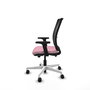PIQUERAS Y CRESPO Silla de oficina Haches Rosa con Malla Negra