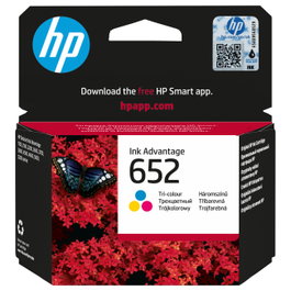HP Cartucho de tinta 652 Color F6V24AE