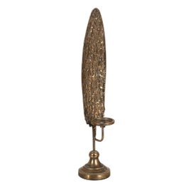 Ixia Figura Portavelas Oro Metal Decoración 14 x 16,50 x 73 cm