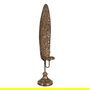 Figura Portavelas Oro Metal Decoración 14 X 16,50 X 73 cm