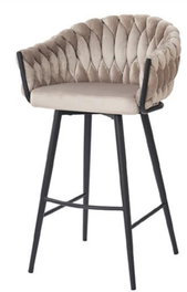 DKD Home Decor Taburete Moderno Beige Negro 58 x 101 x 53 cm