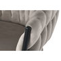 DKD Home Decor Taburete de Poliéster y Metal Beige y Negro