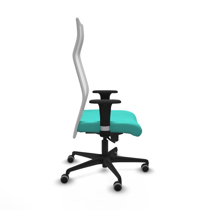 PIQUERAS Y CRESPO Sillón Albacete con Mecanismo Sincro, Similpiel Turquesa y Malla Blanca PIQUERAS Y CRESPO Sillón Albacete con Mecanismo Sincro, Similpiel Turquesa y Malla Blanca