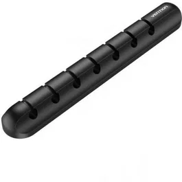 Vention Administrador de cables KBSB0-2, Organizador en espiral de 7 puertos para escritorio, Pack de 2, Negro