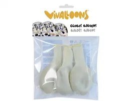 Vivalloons Globo de Látex 100% Biodegradable 22 cm con Confetti Metalizado Oro/Negro, Bolsa de 5 Unidades