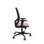 PIQUERAS Y CRESPO Silla de oficina Cilanco con mecanismo Sincro Rosa y Negro
