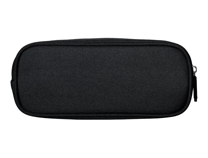 Liderpapel Estuche Portatodo Classic Ovalado Negro, 2 Cremalleras con Bolsillo Delantero, 210x90mm