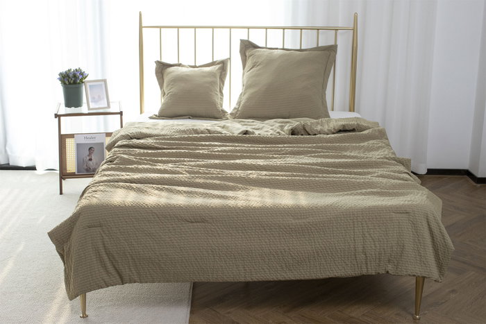 DKD Home Decor Colcha Poliéster Beige 230x260 cm DKD Home Decor Colcha Poliéster Beige 230x260 cm
