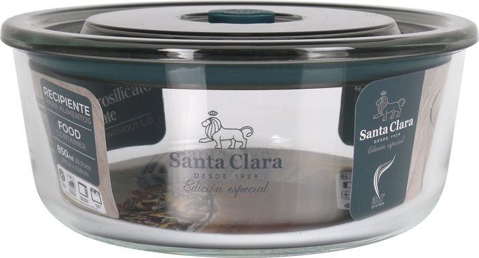 Inde Fuente Redonda con Tapa Hermética y Válvula 850 ml, 15.6 cm x 15.6 cm x 6.8 cm (4 Unidades)