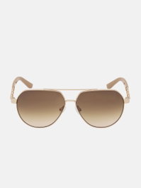 Guess GF00033-5932E Gafas de Sol Doradas con Cristal Gris Espejo