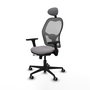 PIQUERAS Y CRESPO Silla de oficina Jorquera Gris con Brazos 3D