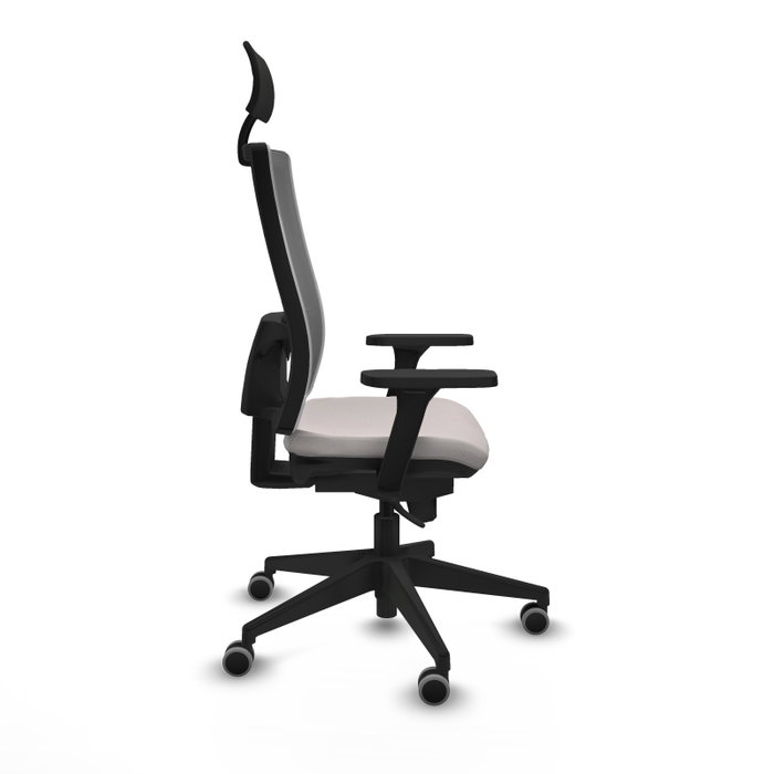 PIQUERAS Y CRESPO Silla de oficina Horna con mecanismo Sincro, Blanco y Gris PIQUERAS Y CRESPO Silla de oficina Horna con mecanismo Sincro, Blanco y Gris