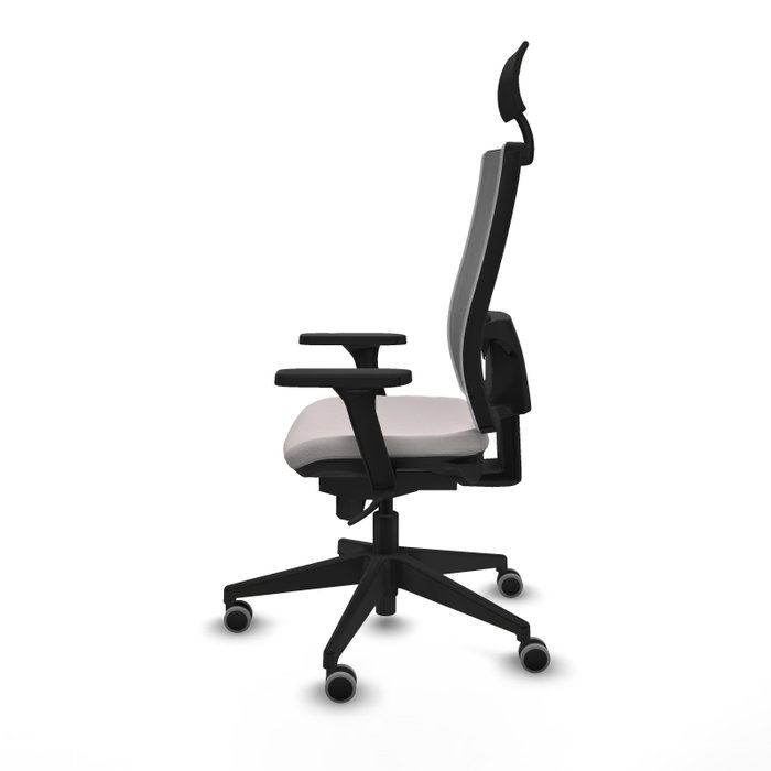 PIQUERAS Y CRESPO Silla de oficina Horna con mecanismo Sincro, Blanco y Gris PIQUERAS Y CRESPO Silla de oficina Horna con mecanismo Sincro, Blanco y Gris