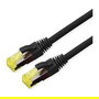 ROLINE 21.15.0748 Cable de Red Patch Cat.6A (Class EA) S/FTP (PiMF) 0,15 m Negro - Para Exterior, Litzendraht, LSOH, 26 AWG, Blindado