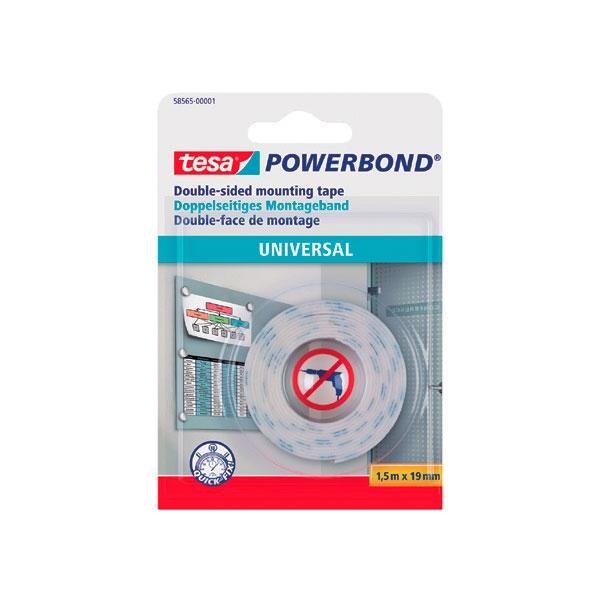 Tesa Powerbond Cinta adhesiva doble cara universal 19 mm x 1,5 m Tesa Powerbond Cinta adhesiva doble cara universal 19 mm x 1,5 m
