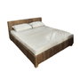 DKD Home Decor Cama de Fibra de Banana y Teca 192x220x92 cm