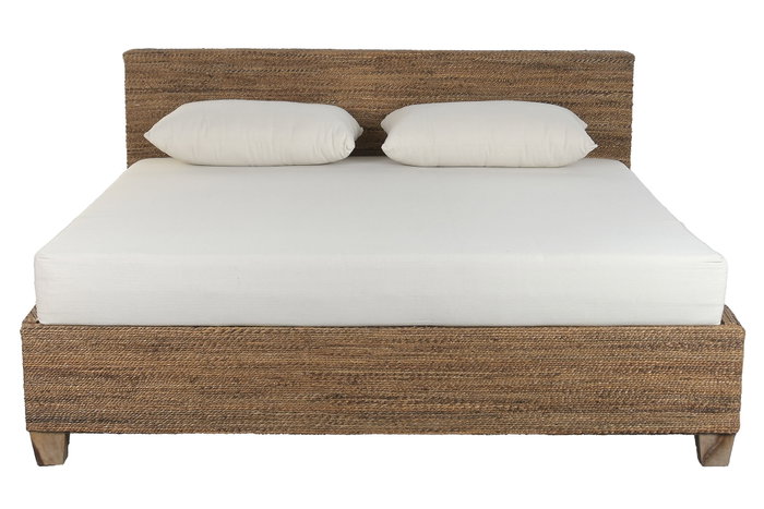 DKD Home Decor Cama de Fibra de Banana y Teca 192x220x92 cm DKD Home Decor Cama de Fibra de Banana y Teca 192x220x92 cm