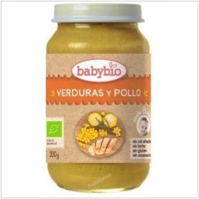 BABYBIO Menú Verduras Pollo 200g
