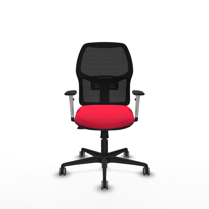 PIQUERAS Y CRESPO Silla Alfera Roja con Brazos ByN y Mecanismo Sincro/Traslack PIQUERAS Y CRESPO Silla Alfera Roja con Brazos ByN y Mecanismo Sincro/Traslack