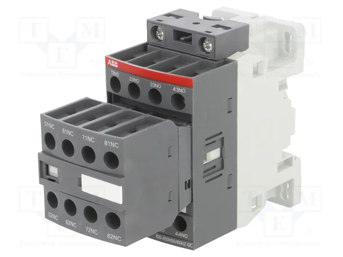 ABB NF44E-13 Contactor de 8 polos 4NC+4NO 100-250V AC/DC 3A ABB NF44E-13 Contactor de 8 polos 4NC+4NO 100-250V AC/DC 3A