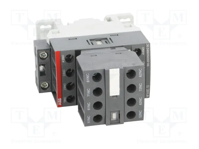 ABB NF44E-13 Contactor de 8 polos 4NC+4NO 100-250V AC/DC 3A ABB NF44E-13 Contactor de 8 polos 4NC+4NO 100-250V AC/DC 3A