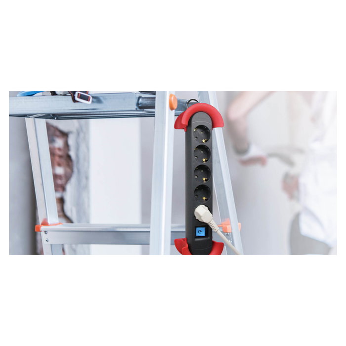 Bachmann HOOK Indoor Regleta de 5 Tomas con Interruptor y Cable de 5m - Rojo Bachmann HOOK Indoor Regleta de 5 Tomas con Interruptor y Cable de 5m - Rojo