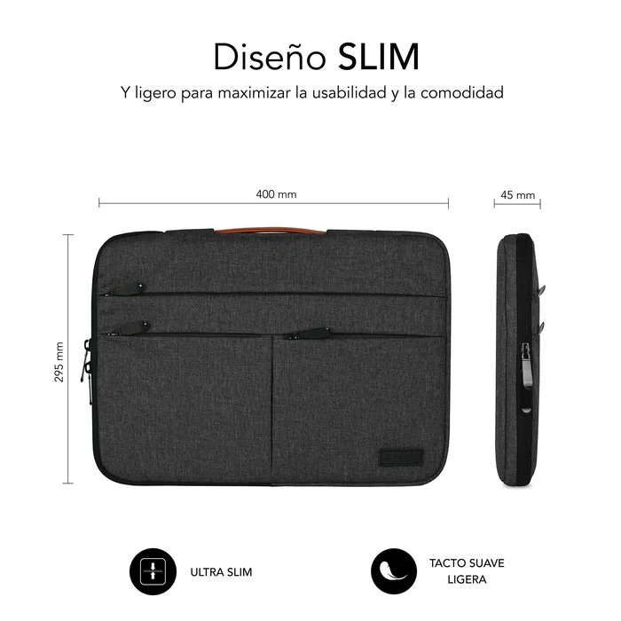 Subblim Air Padding 360 Sleeve 15,6 Pulgadas Gris Oscuro