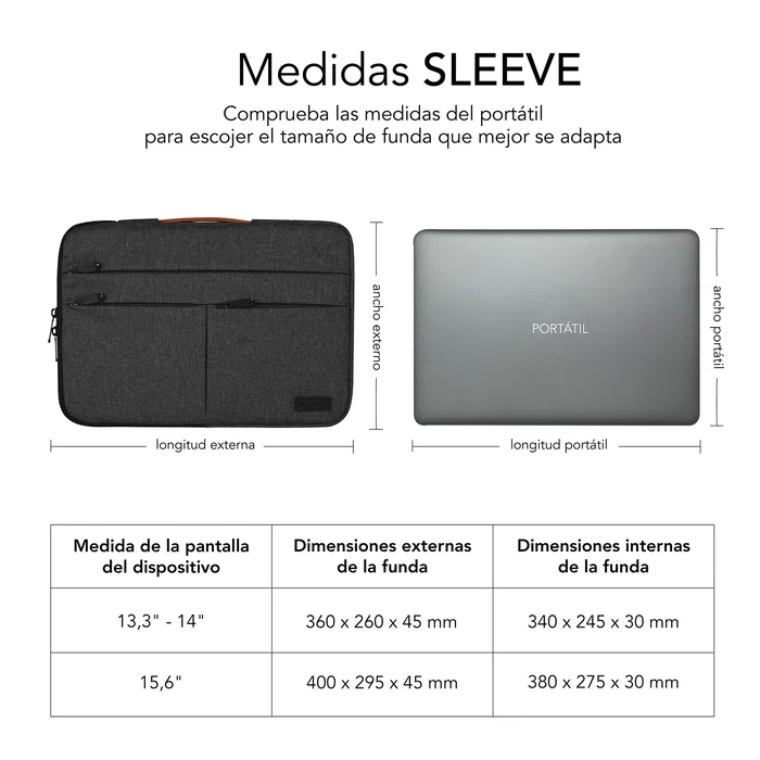 Subblim Air Padding 360 Sleeve 15,6 Pulgadas Gris Oscuro