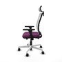 PIQUERAS Y CRESPO Silla de oficina Haches con mecanismo Sincro/Traslack, Morado y Blanco
