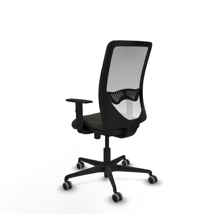 PIQUERAS Y CRESPO Silla de oficina Zulema con mecanismo Sincro/Traslack, Negro y Blanco