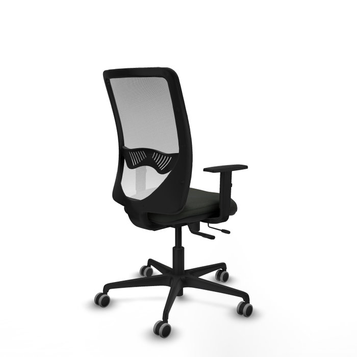 PIQUERAS Y CRESPO Silla de oficina Zulema con mecanismo Sincro/Traslack, Negro y Blanco